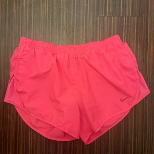 Hot pink Nike running shorts